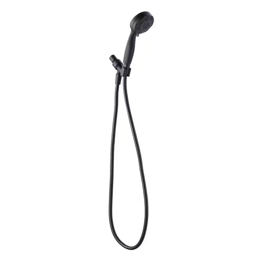 6-Spray Patterns Wall Mount Handheld Shower Head in Matte Black