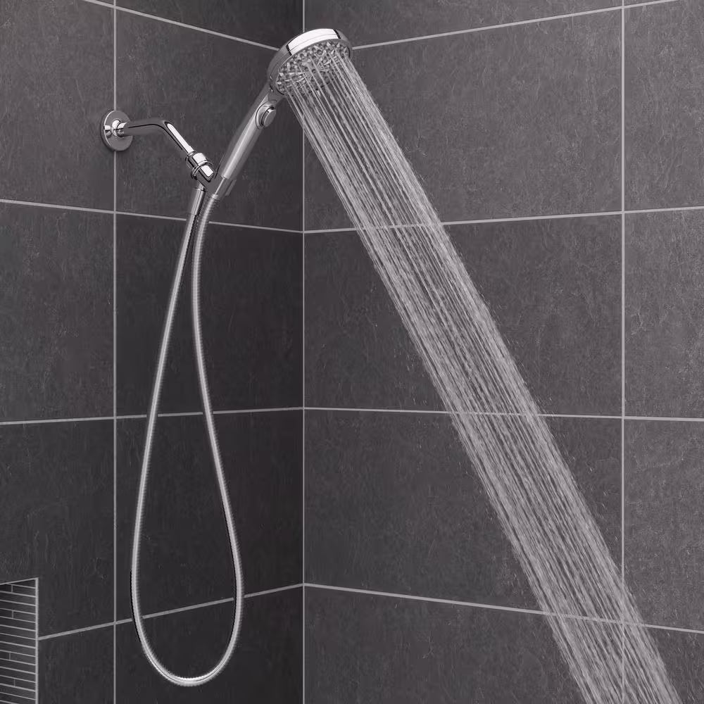 Hydrofuse 6-Spray Wall Mount Handheld Shower Head 1.75 GPM in Polished Chrome
